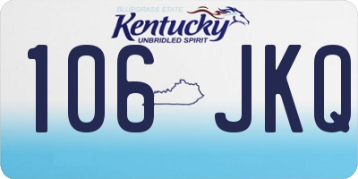 KY license plate 106JKQ