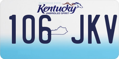 KY license plate 106JKV