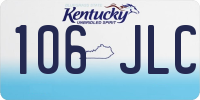 KY license plate 106JLC