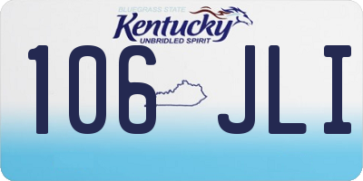 KY license plate 106JLI