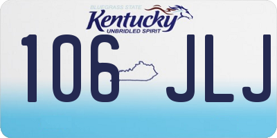 KY license plate 106JLJ