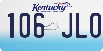 KY license plate 106JLO