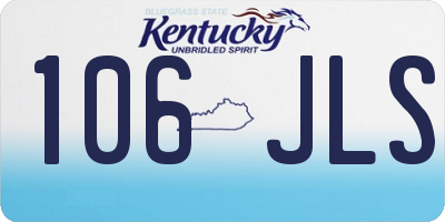 KY license plate 106JLS