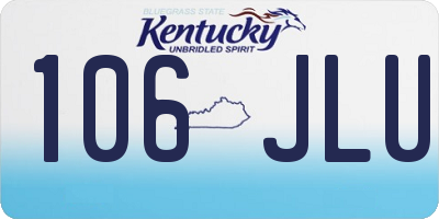 KY license plate 106JLU