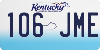 KY license plate 106JME