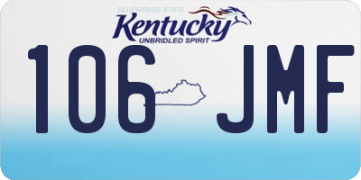 KY license plate 106JMF