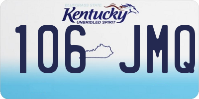 KY license plate 106JMQ