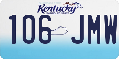 KY license plate 106JMW