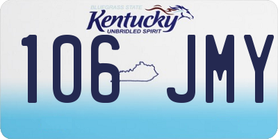 KY license plate 106JMY