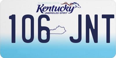 KY license plate 106JNT