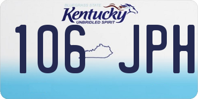 KY license plate 106JPH
