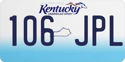 KY license plate 106JPL