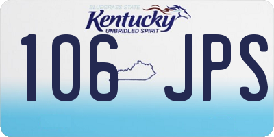 KY license plate 106JPS