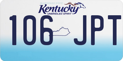 KY license plate 106JPT
