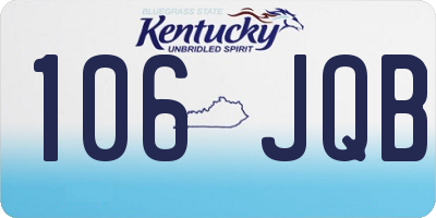 KY license plate 106JQB