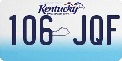 KY license plate 106JQF