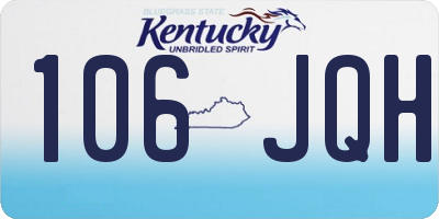 KY license plate 106JQH