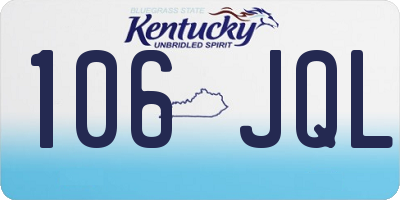 KY license plate 106JQL
