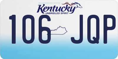 KY license plate 106JQP