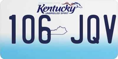 KY license plate 106JQV