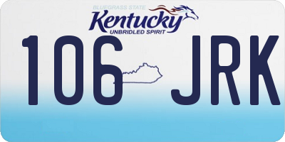 KY license plate 106JRK