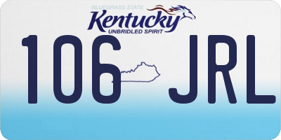 KY license plate 106JRL
