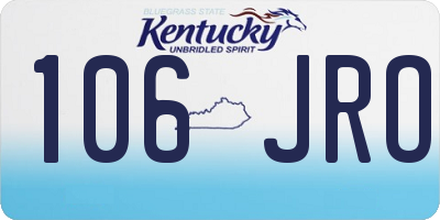 KY license plate 106JRO