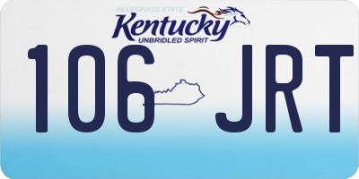 KY license plate 106JRT