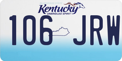 KY license plate 106JRW