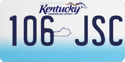 KY license plate 106JSC