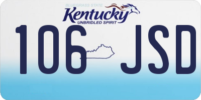KY license plate 106JSD