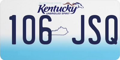 KY license plate 106JSQ