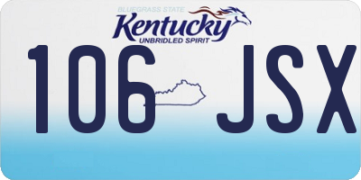 KY license plate 106JSX