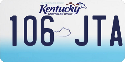 KY license plate 106JTA