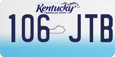 KY license plate 106JTB