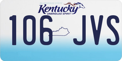 KY license plate 106JVS