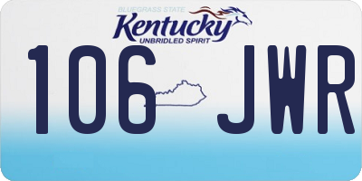 KY license plate 106JWR