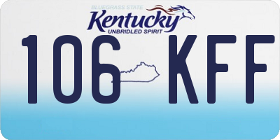 KY license plate 106KFF
