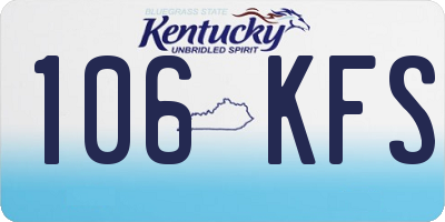KY license plate 106KFS