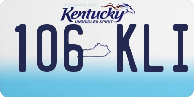KY license plate 106KLI