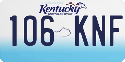 KY license plate 106KNF