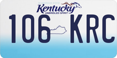 KY license plate 106KRC