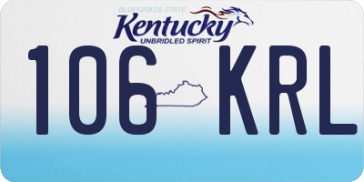 KY license plate 106KRL