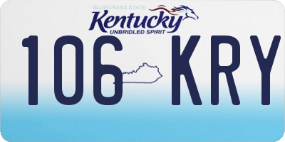 KY license plate 106KRY