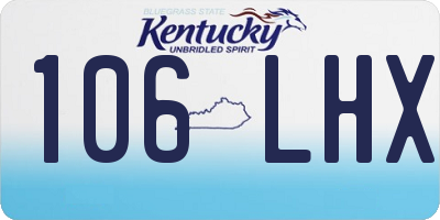 KY license plate 106LHX