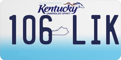 KY license plate 106LIK