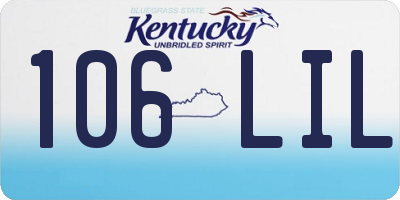 KY license plate 106LIL