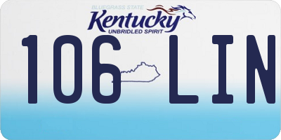 KY license plate 106LIN