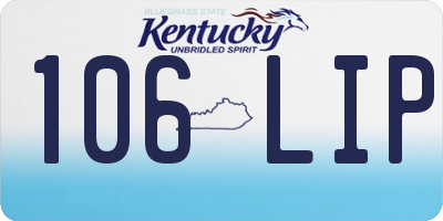 KY license plate 106LIP