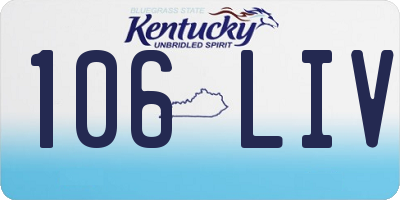 KY license plate 106LIV